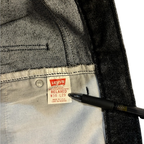 Levis‎ Relaxed Vintage Jeans Grey Black Size 38x29 - Picture 5 of 14